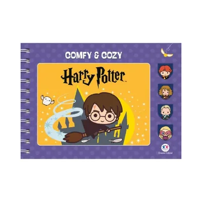 Livro Harry Potter Comfy and Cozy Com 5 Canetinhas
